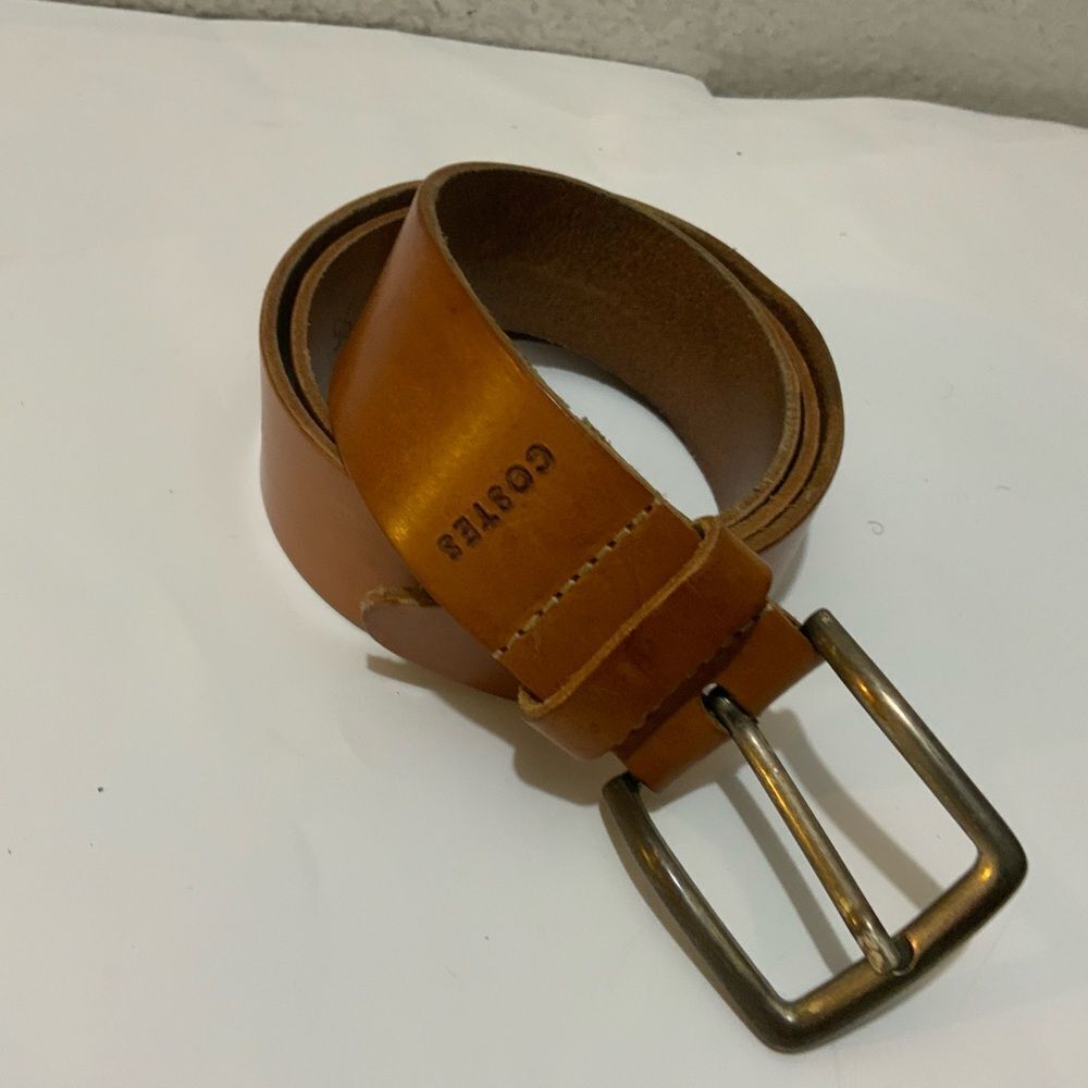 Costes Leather Belt  tan size Small 95